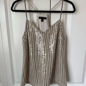 Banana Republic Tan and Brown Sequin Camisole